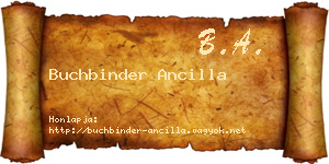 Buchbinder Ancilla névjegykártya